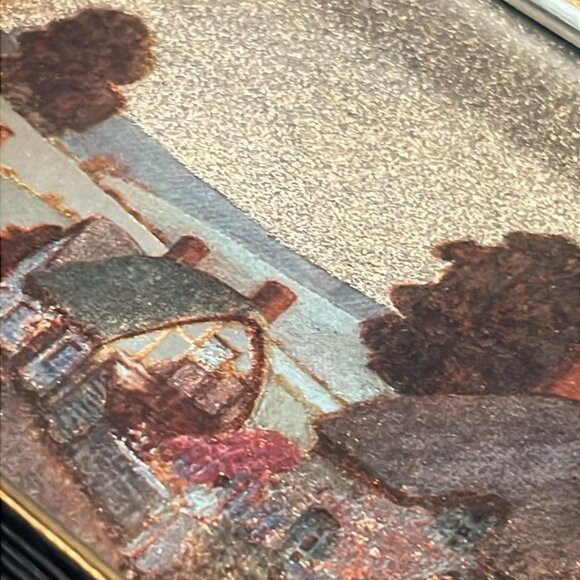 Vintage Framed Foil Art Wall Decor MCM Hollywood Regent - Picture 4 of 10